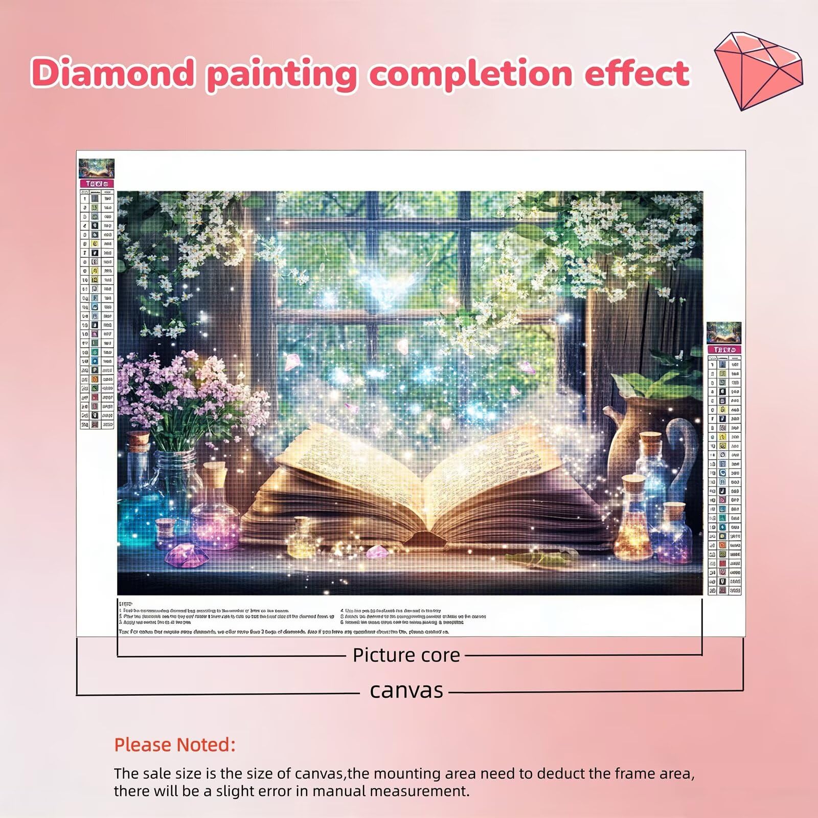 Magic Diamond Art Book Zestawy do malowania diamentami, 5D kryształowe zestawy artystyczne dla dorosłych, klejnoty, sztuka i rękodzieło, dla dzieci w wieku 10 lat, DIY, pełny okrągły zestaw mozaiki do