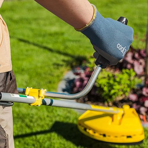 Miniatura 4 de COOLJOB Guantes de trabajo de seguridad de nitrilo de microespuma con dedos para pantalla táctil, 6 pares de guantes de trabajo ligeros para manos