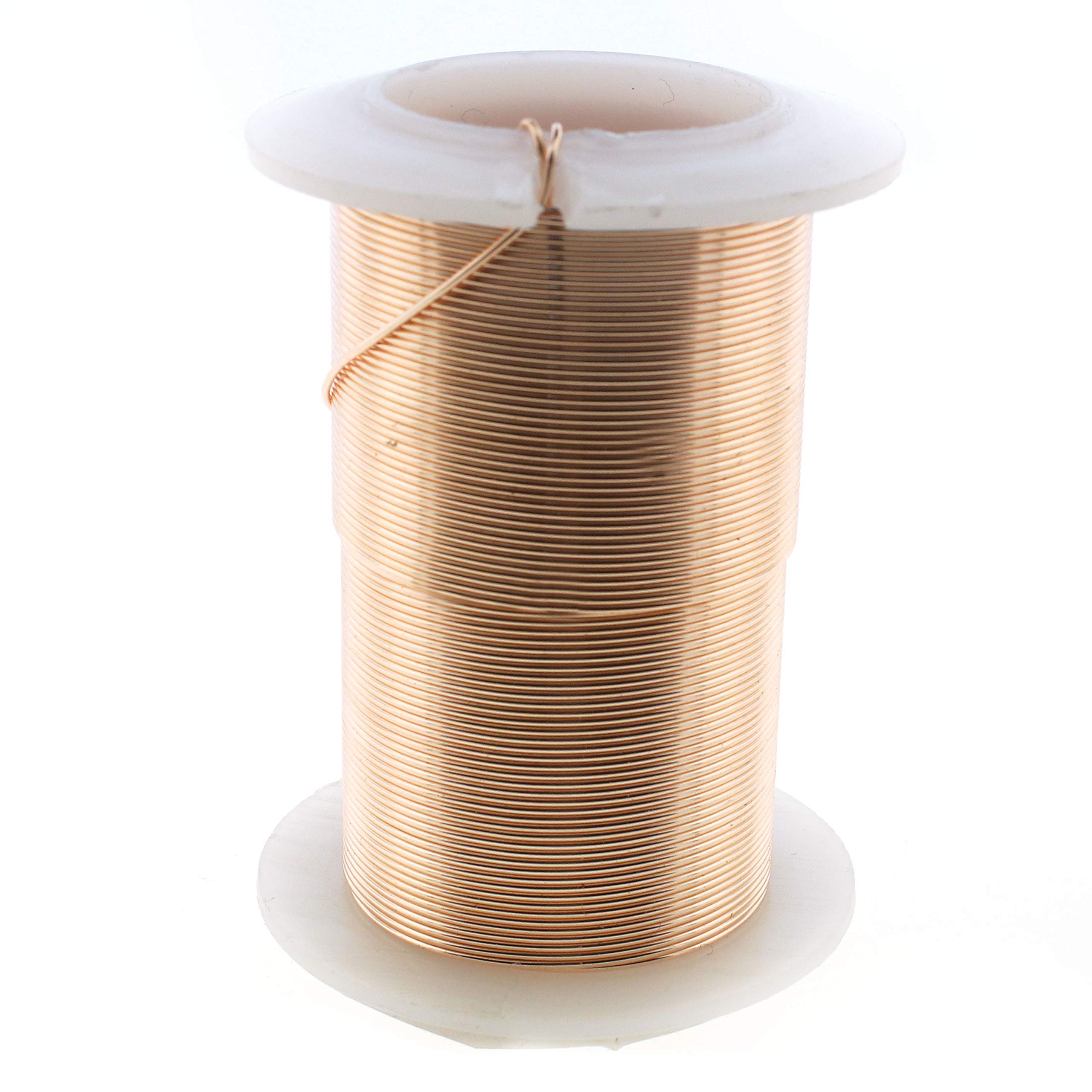 The Beadsmith Wire Elements drut miedziany do produkcji biżuterii, 22 G, lakierowany, zabezpieczony przed matowieniem, szpula 18,29 m (kolor czerwonego złota)