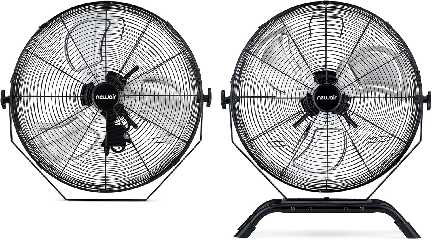 NewAir 20" High Velocity Outdoor Fan, Heavy Duty Waterproof 2-in-1 Floor Stand or Wall Mount Fan, Adjustable Tilt and 3 Speeds up to 4650 CFM | Wall Fan or Garage Fan for Indoor, Patio, Gym or Porch