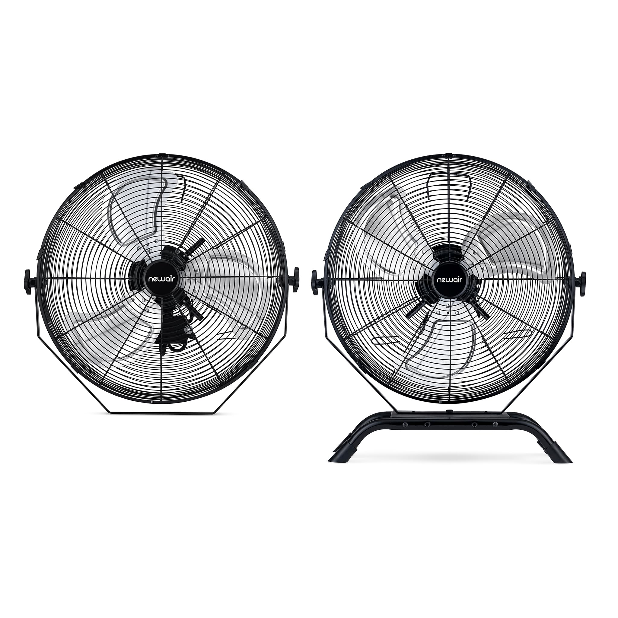 NewAir 20" High Velocity Outdoor Fan, Heavy Duty Waterproof 2-in-1 Floor Stand or Wall Mount Fan, Adjustable Tilt and 3 Speeds up to 4650 CFM | Wall Fan or Garage Fan for Indoor, Patio, Gym or Porch
