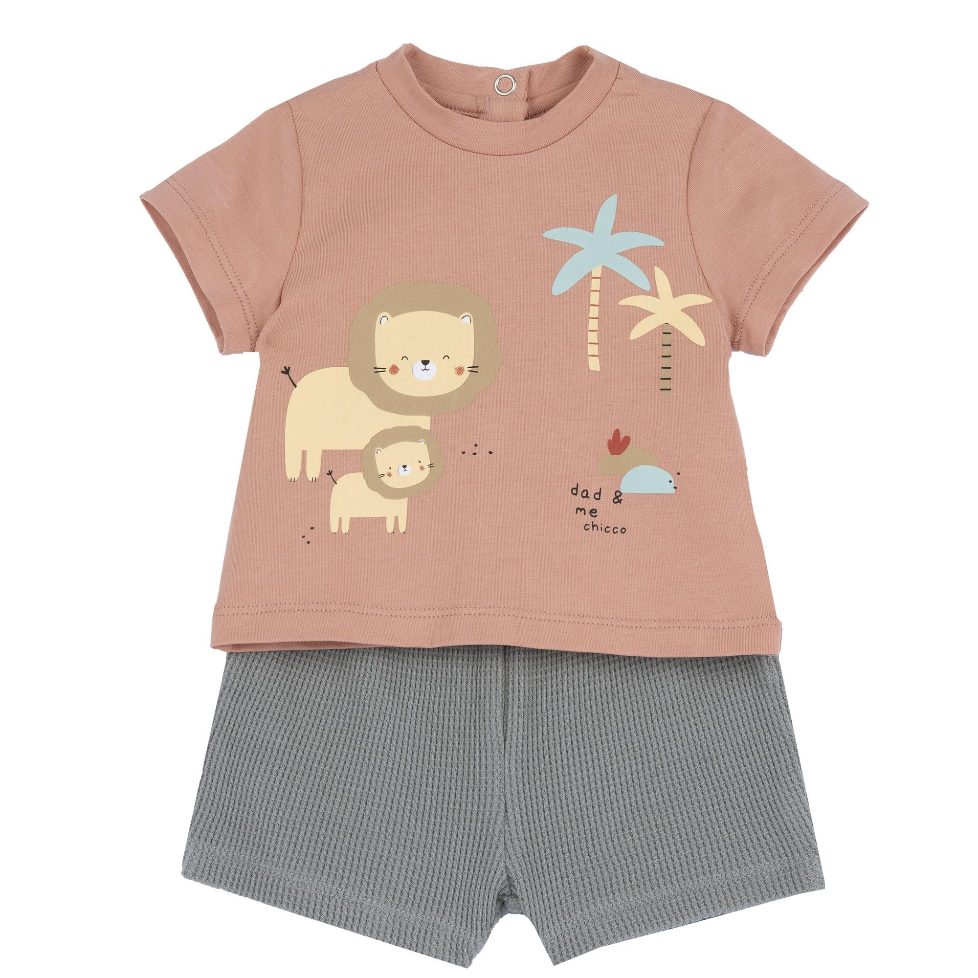 Chicco, Baby‑Mädchen‑Set mit T‑Shirt und Shorts, Kinderbekleidung, Designed in Italy