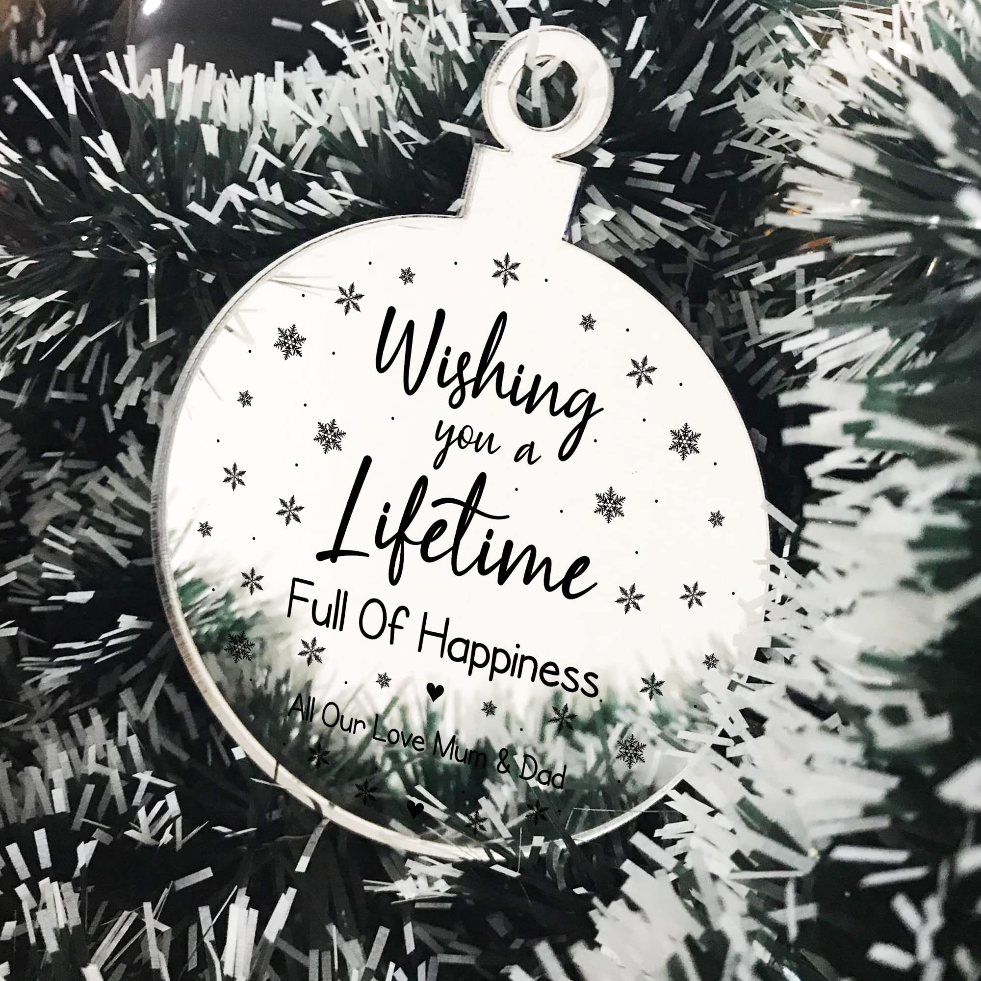 1st Christmas Tree Decoration Personalised First Christmas New Home Bauble Gift