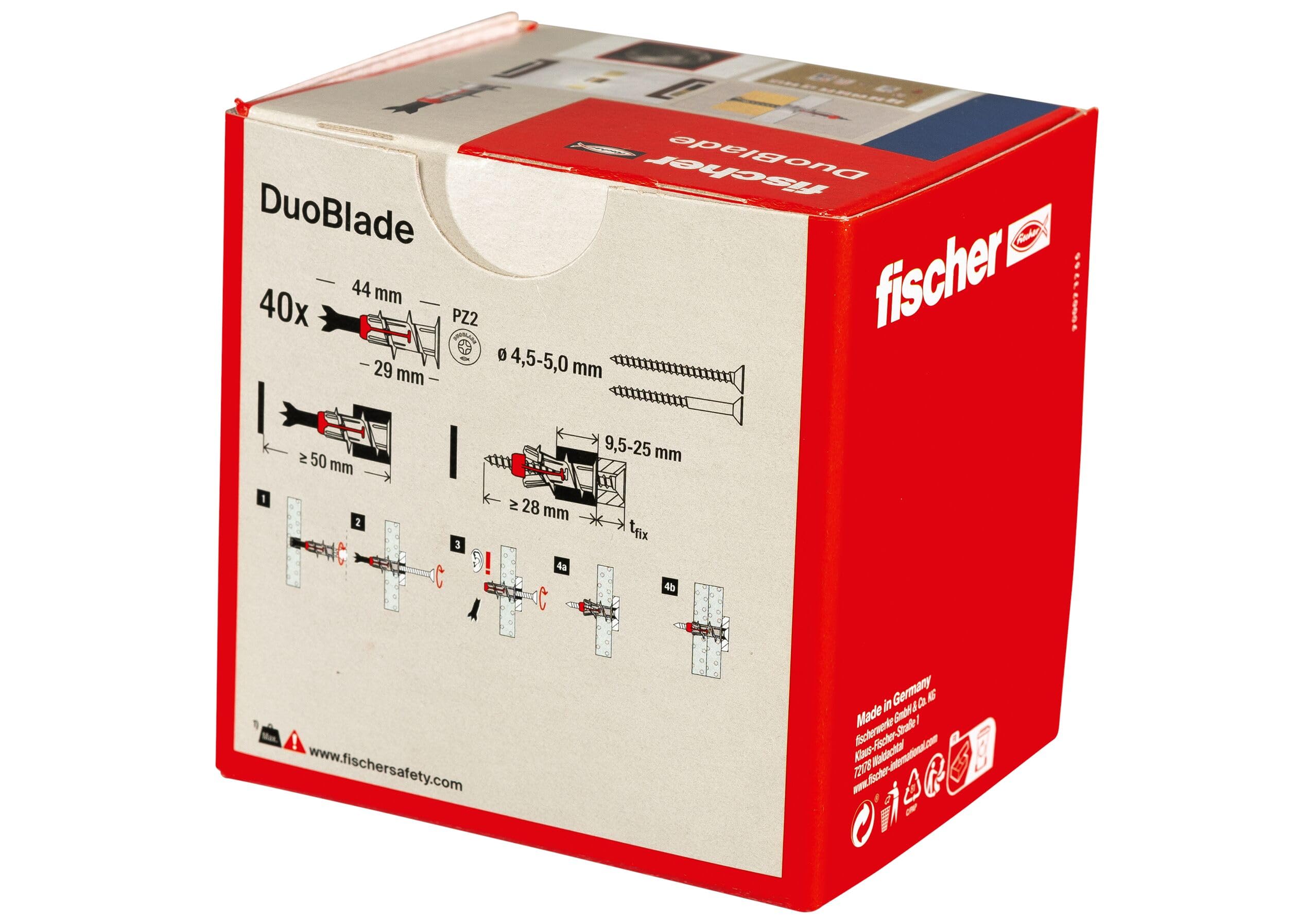 Fischer DuoBlade 40x Tasselli Autoforanti per Cartongesso