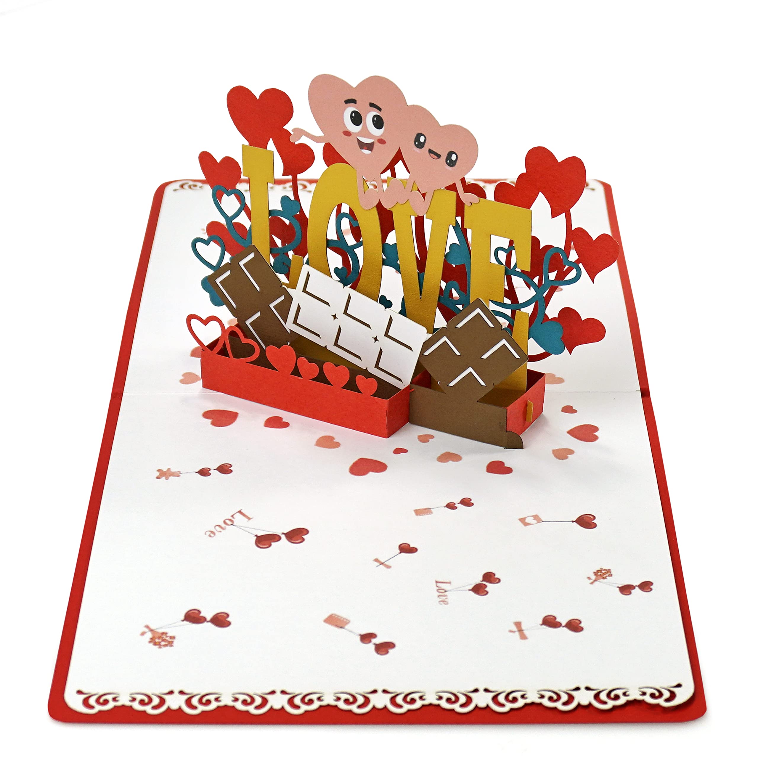 Biglietto San Valentino 3D A Forma Di Coppia Di Corgi - Pop Up Auguri Per Anniversario, Matrimonio O Compleanno Per Fidanzati, Marito E Moglie