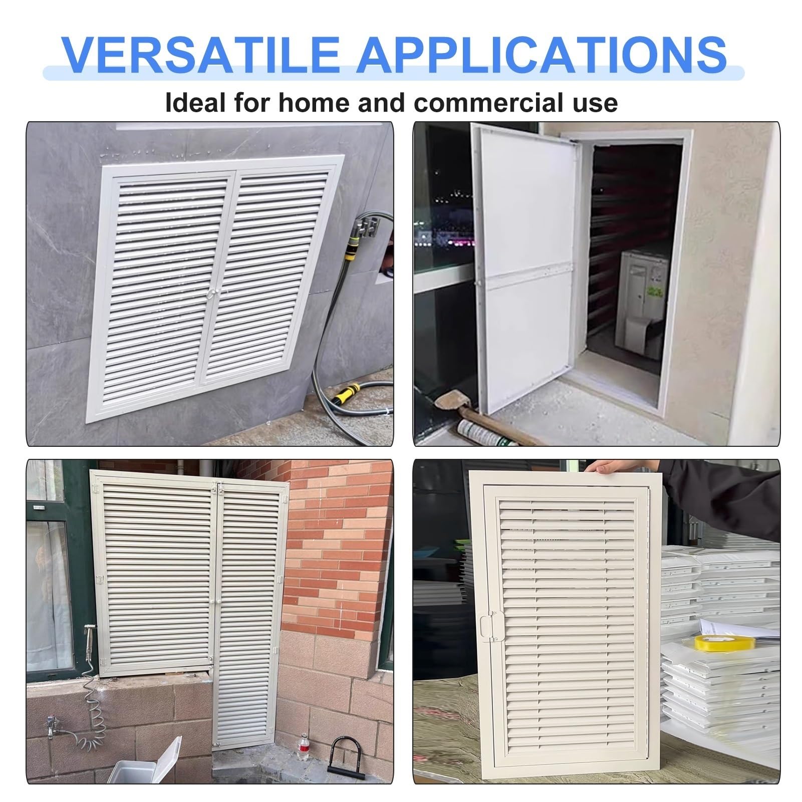 Panel de acceso, puertas de fácil acceso que se pueden pintar, trampilla inspección aluminio puerta acceso barbacoa de pared de cocina de montaje empotrado, puerta revisión blanca(30x20in/76x51cm)
