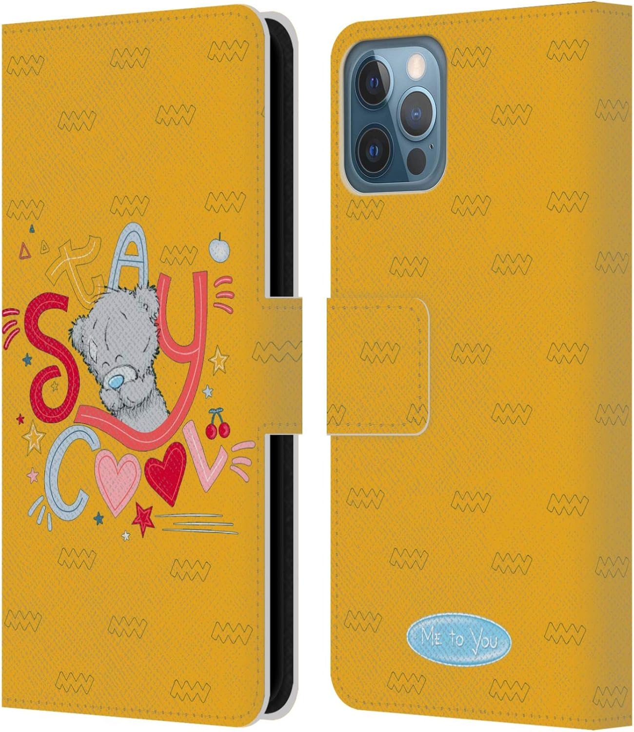 Head Case Designs Officially Licensed Me to You Your Future is Bright Retro Fun Leather Wallet Case Compatible with Apple iPhone 12 / iPhone 12 Pro