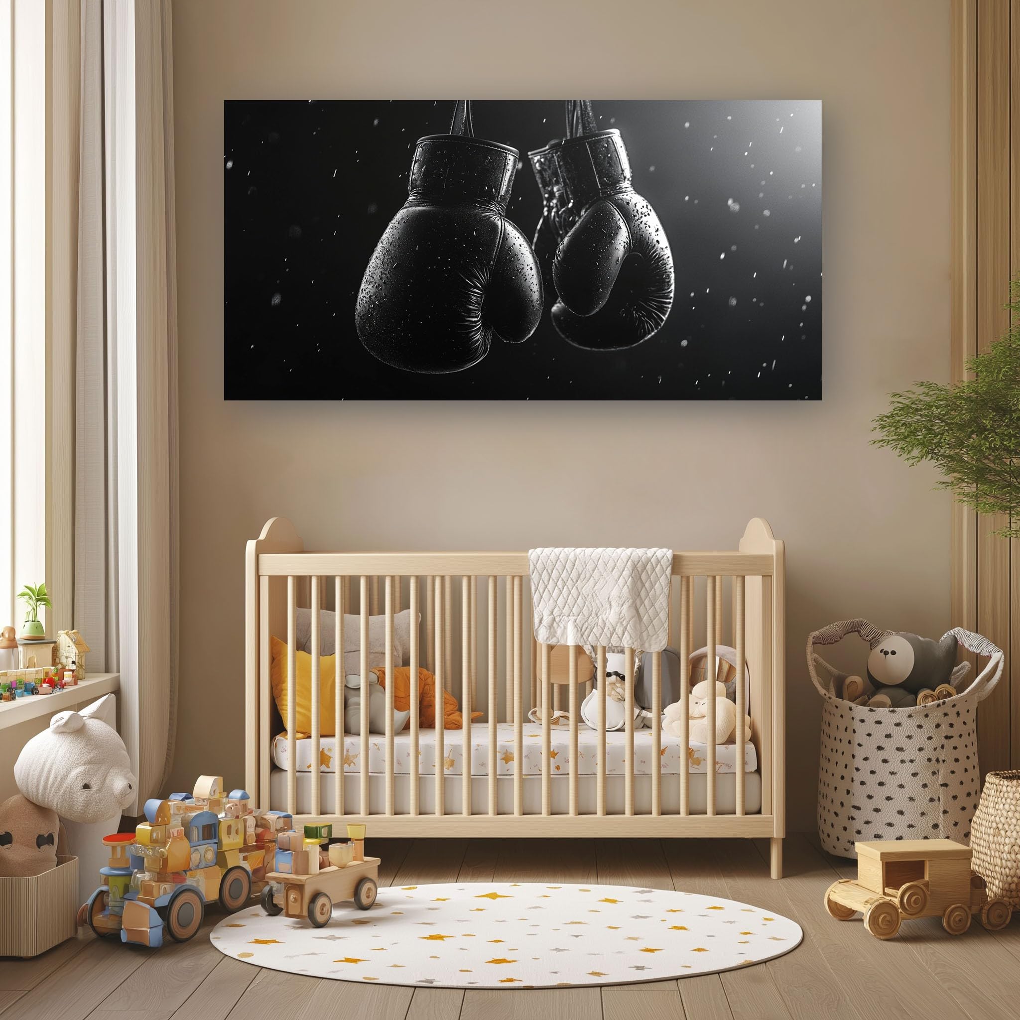 SKOEUI Quadro su Tela Pugilato Sportivo 1 Pezzo Senza Cornice