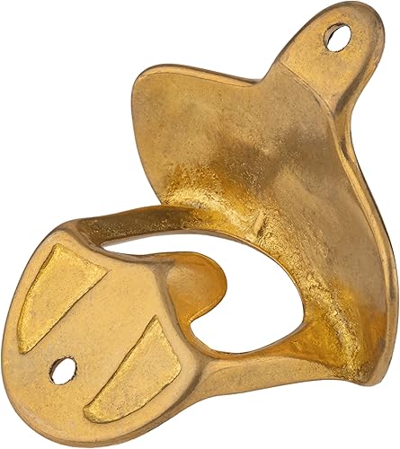 Miniatura 4 de Abridor de botellas clásico de latón fundido montado en la pared  Accesorios de bar vintage para el hogar o el restaurante  UA-725-PB