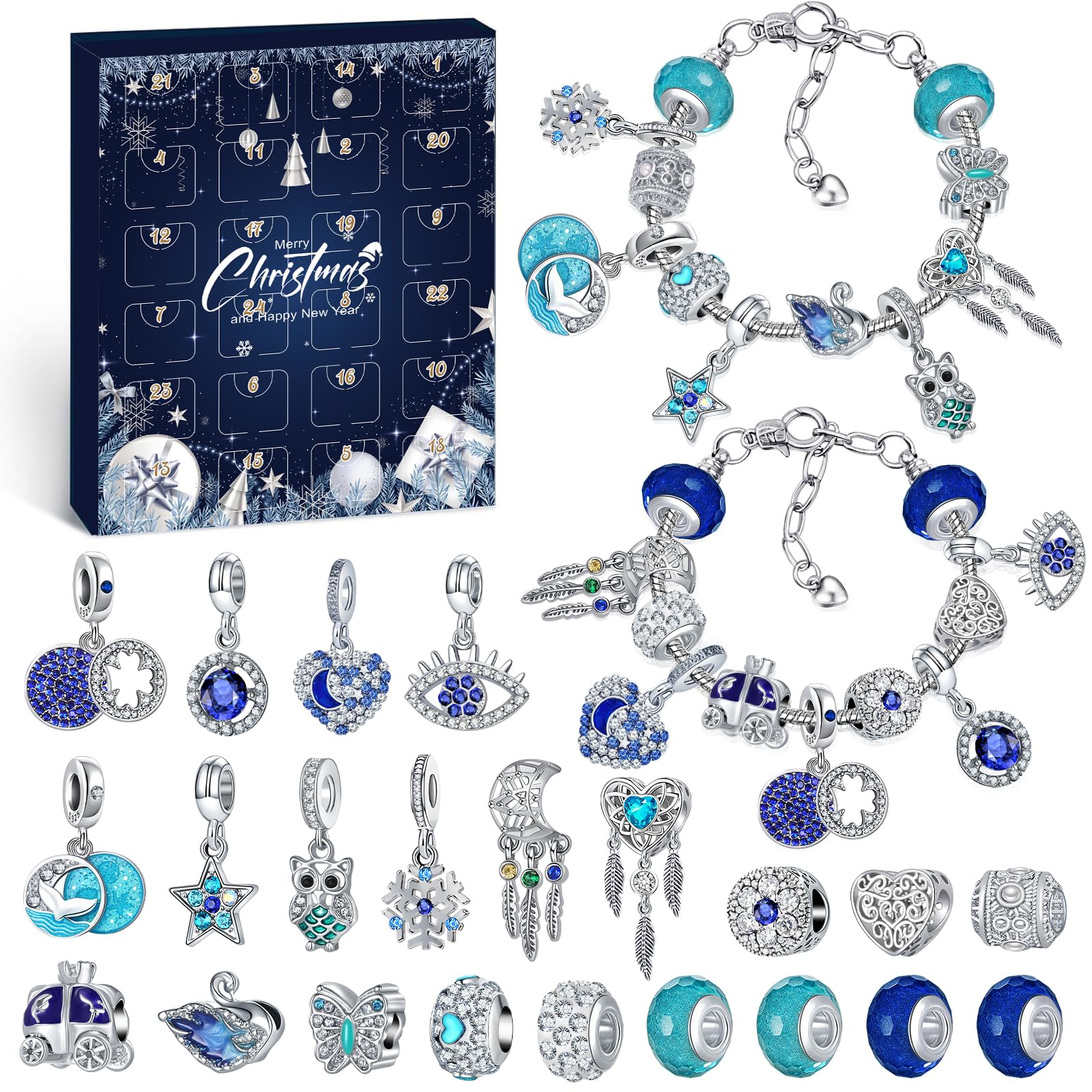 Hymarvo Calendario Adviento 2026 Joyas Niñas Mujer, Bisuteria Kit para Hacer Pulseras Manualidades Regalo