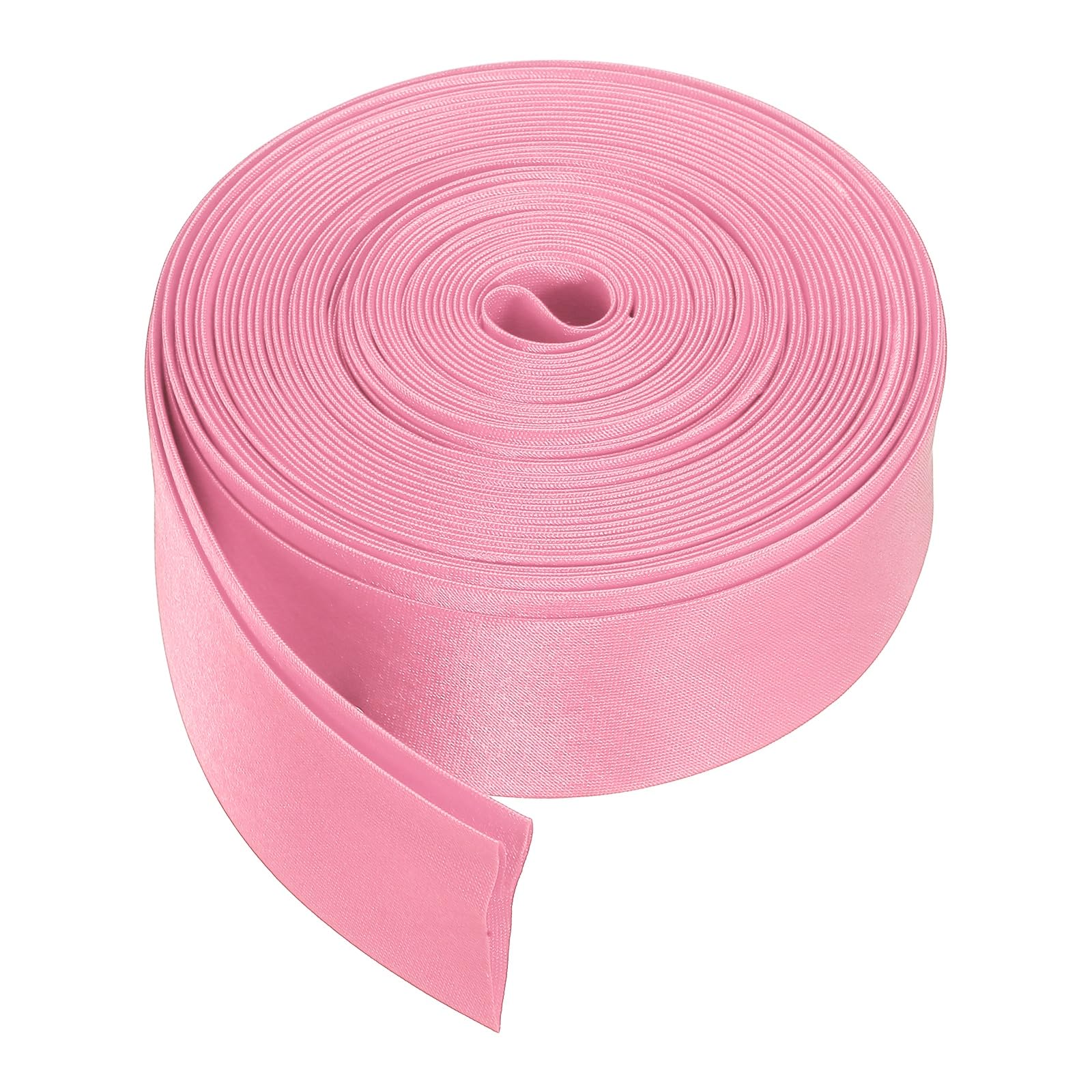 sourcing map Double Fold Bias Tape for Sewing, 1 Inch x 5.5 Yards Satin Bias Binding Tape Continuous Bulk for Quilting Blanket Binding Seaming Hemming Fabric Piping DIY Craft, Pink