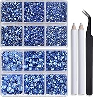 Vista 39 de Bymitel Hotfix - Gemas redondas de diamantes de imitación de cristal para manualidades, mezcla de 6 tamaños con kit de lápiz de cera, negro