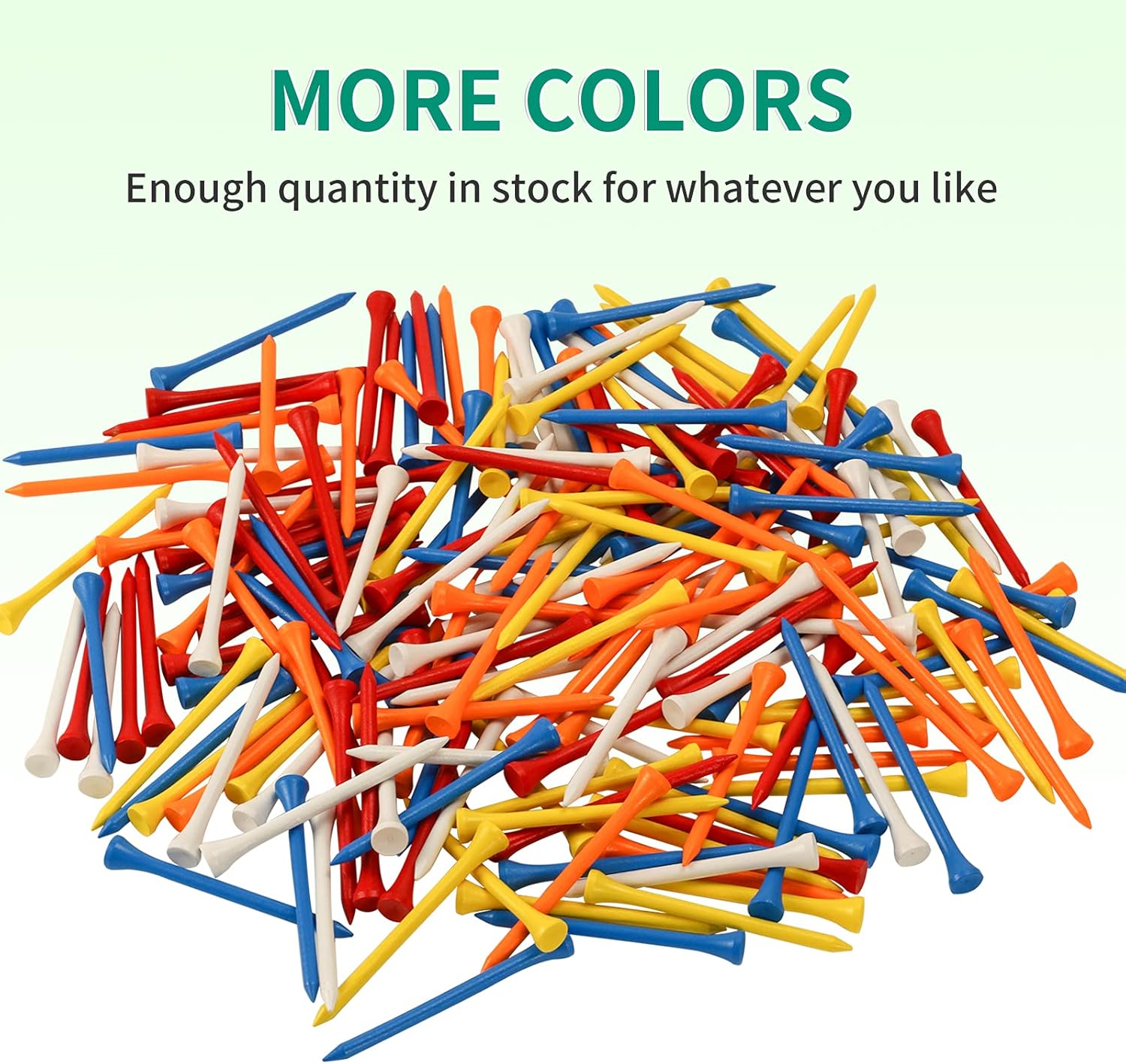 review 200 Packs Golf Tees Professional Natural Wood Golf Tees, Golfing Tees Multiple Colors Size 3-1/4 Inch, Tall Golf Tees Bulk Reduce Side Spin and Friction