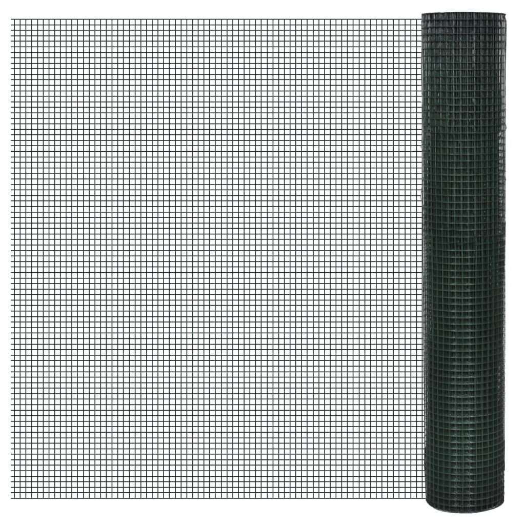 Lechnical Recinzione in Rete per Pollaio Rivestita in PVC 25x1 m Verde,Recinzione in Rete per Pollaio,Recinzioni per Pollaio,Rete per Pollame(SPU:140437)