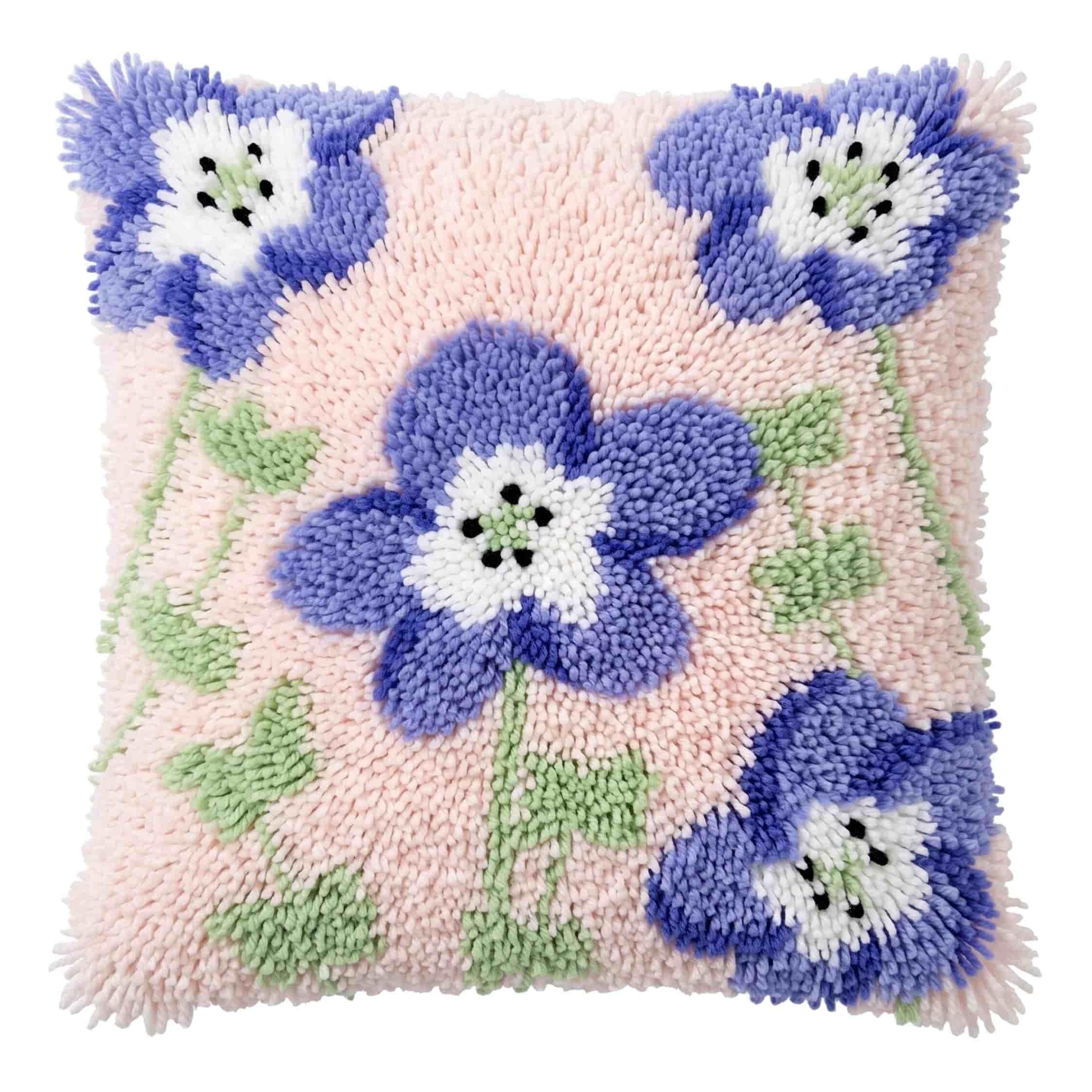 Axiangzik F Latch Hook Diy Pillow Kit,Lower Cushion Cover 43X43cm