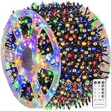 Dazzle Bright Outdoor Christmas String Lights, 1000 LED 328 FT Plug in Fairy Light with Remote Control 8 Modes & Timer, Waterproof Decoration for Home Garden Yard Xmas Wedding, Multi-Colored Multicolor 1000 LED