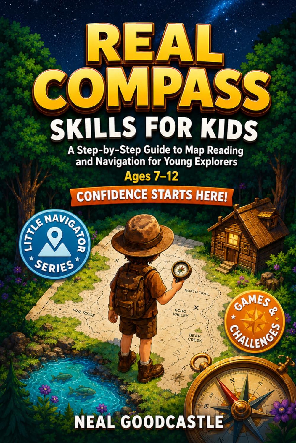 Real Compass Skills For Kids: A Step-by-Step Guide to Map Reading and Navigation for Young Explorers, Ages 7-12: 1 (Little Navigator)