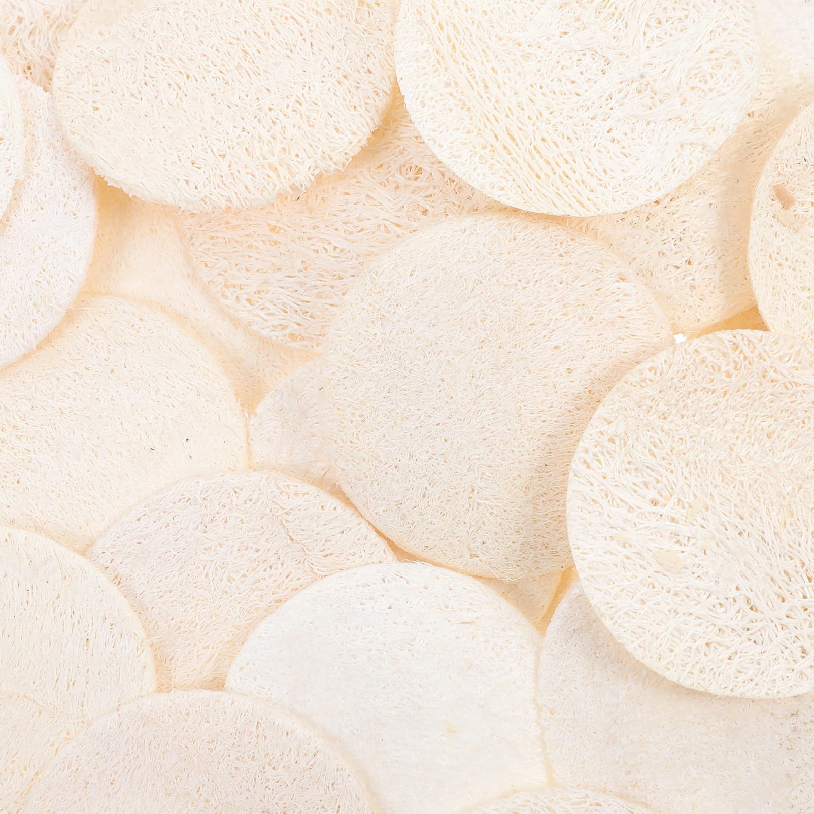 108pezzi Spugne Esfolianti Per Viso Luffa Naturale Pad Esfolianti Rotondi Per Pulizia e Rinnovo Della Per Uomini e Donne Compatta