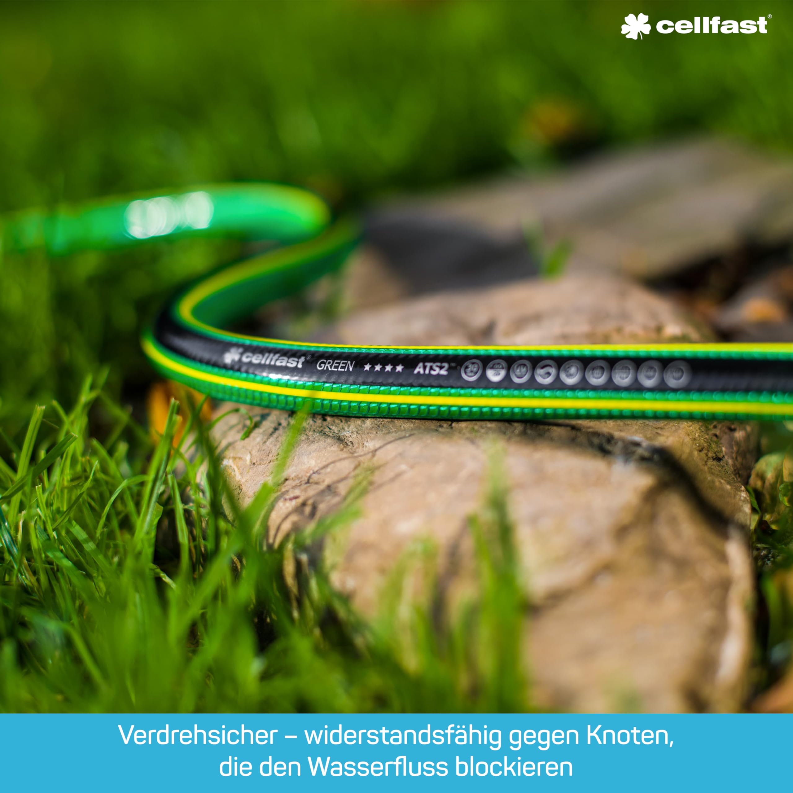 Qualitäts - Gartenschlauch 1/2'' - 50m, 5 Gewebeschichten GRÜN