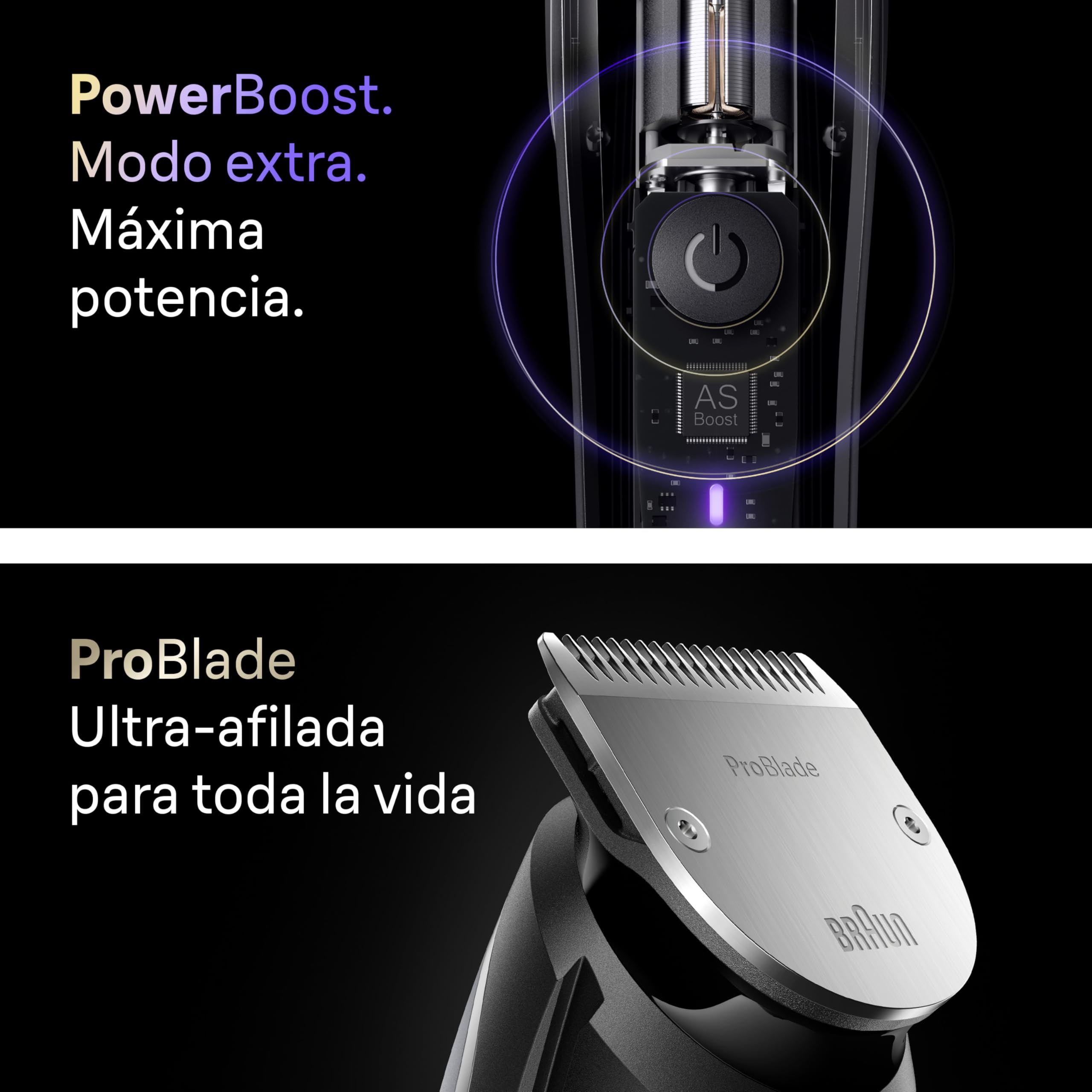 Braun Recortadora de Barba Series 9 BT9545, Cromo - Barbero Recargable Resistente al Agua, +10 Accesorios para Barba, 180 Min de Autonomía, 52 Longitudes, Lámina Ultra Afilada