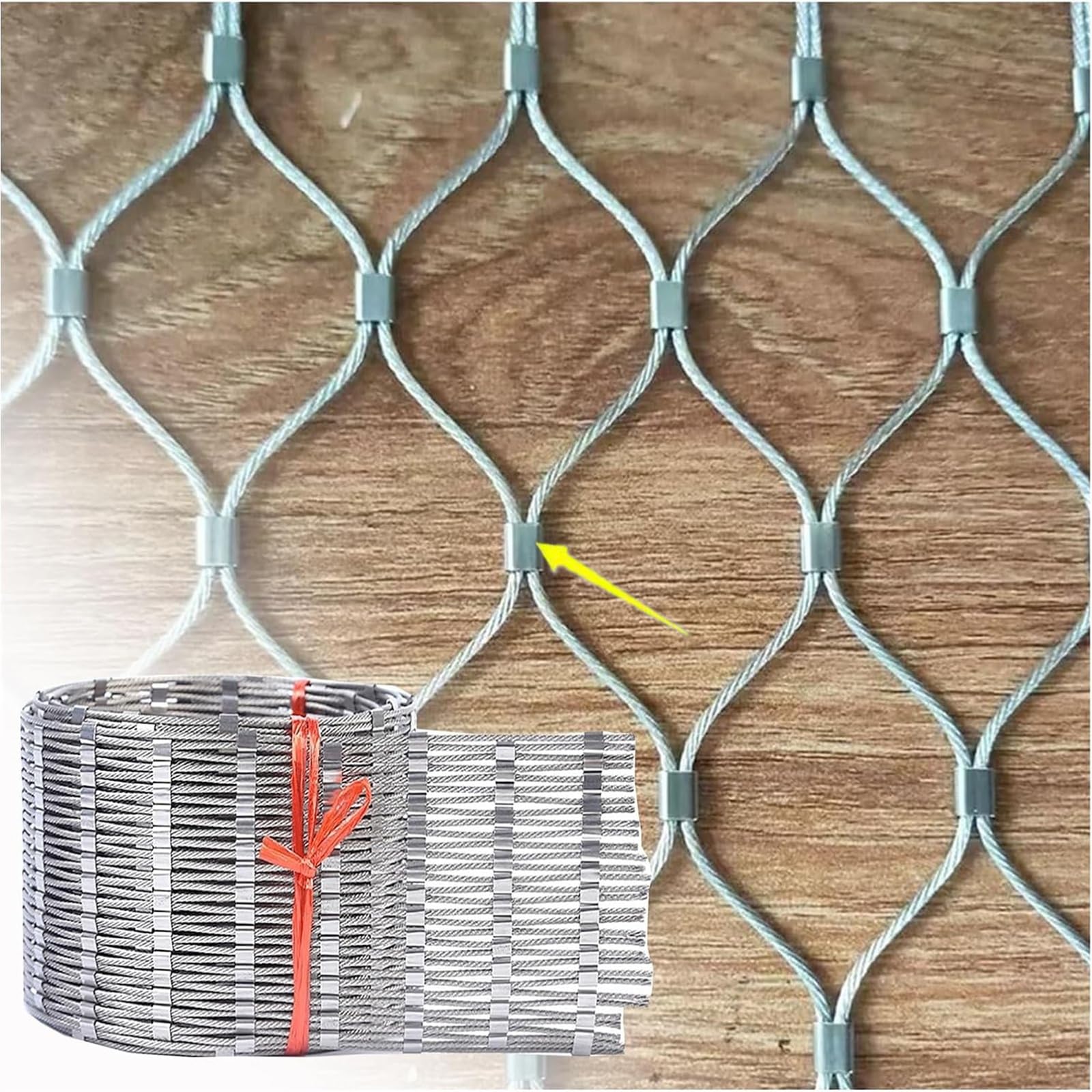 Malla de alambre de acero inoxidable 304, malla de barandilla de cable flexible, valla de protección contra caídas para escaleras de balcón, barrera de aves de corral, valla de jardín, red de jaula de