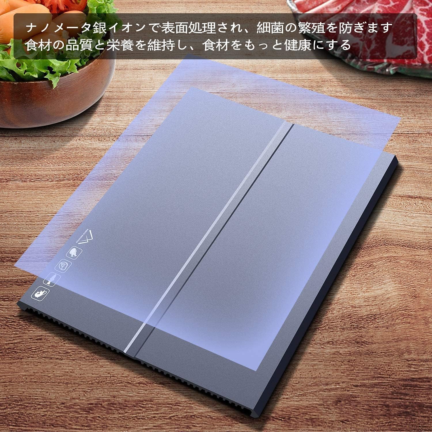 解凍プレート-HDF航空合金材質で、快速的、自然的に食べ物を解凍させ、普通の解凍板より速く解凍できます、海鮮、肉類、ステーキの快速解凍皿、急速解凍プレート (青い) (青い)