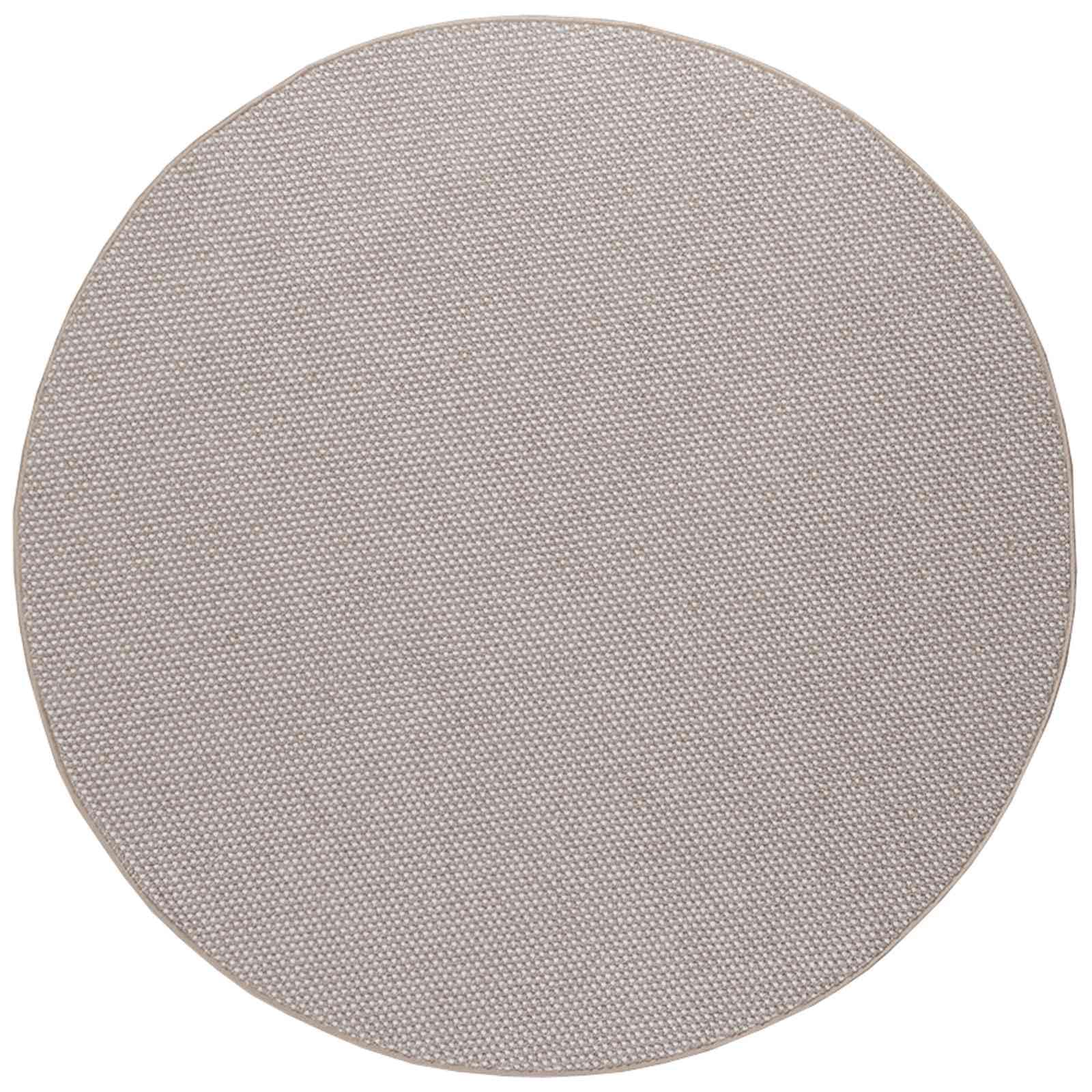 Tapis rond 200 cm LUGO polyester taupe crème moderne salon