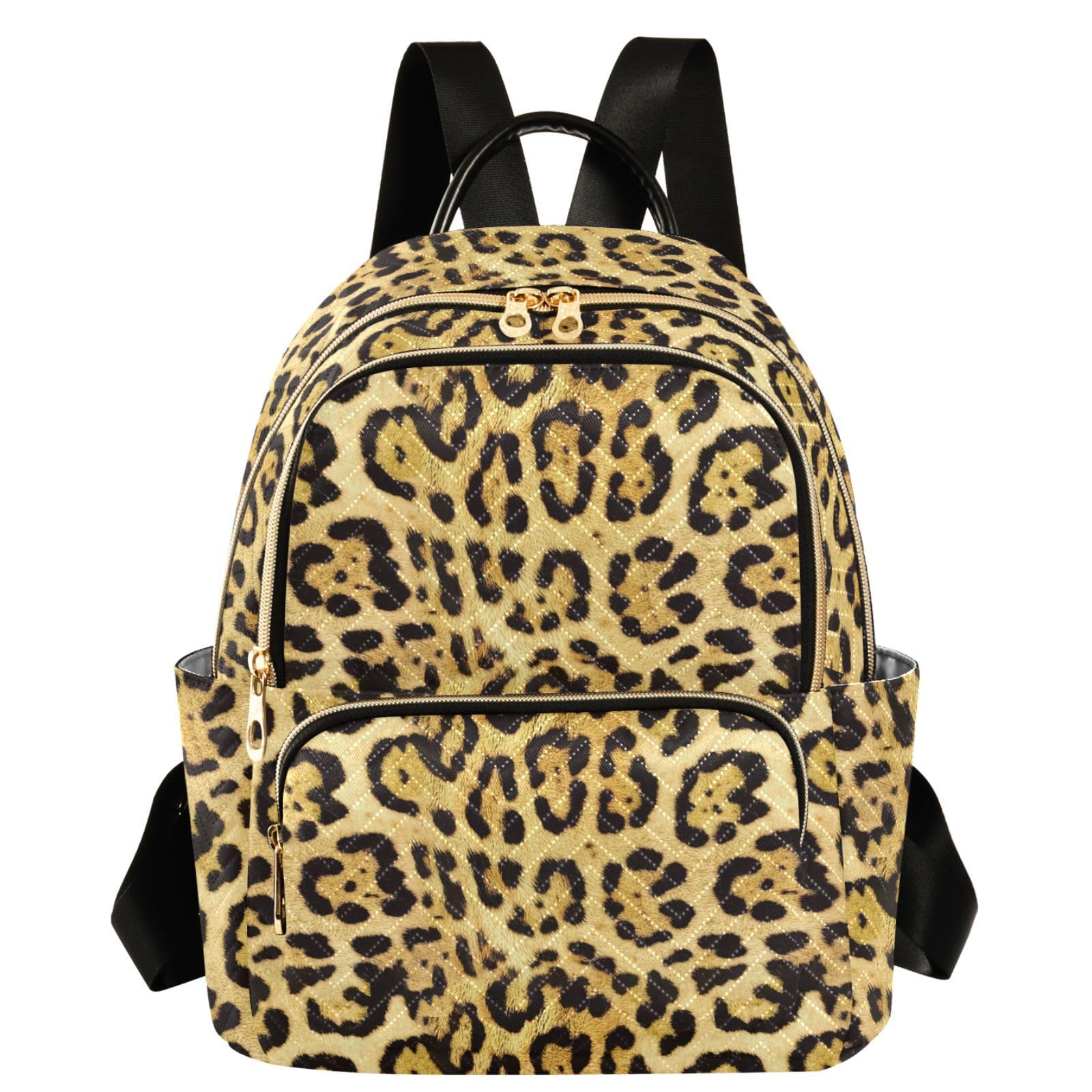 Mochila de leopardo amarillo cálido talla S para mujer 8