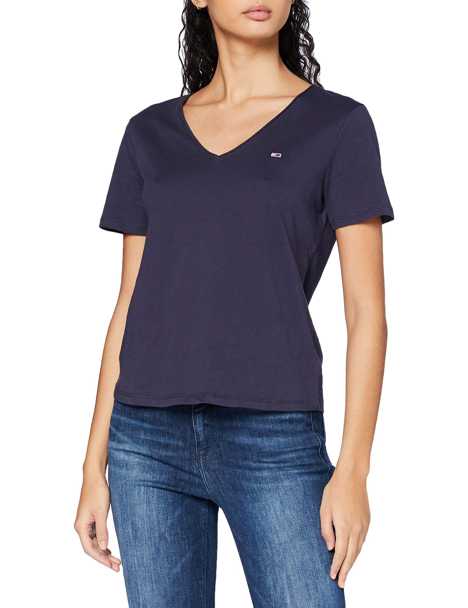 Tommy Hilfiger Tjw Slim Jersey V Neck Camiseta para Mujer