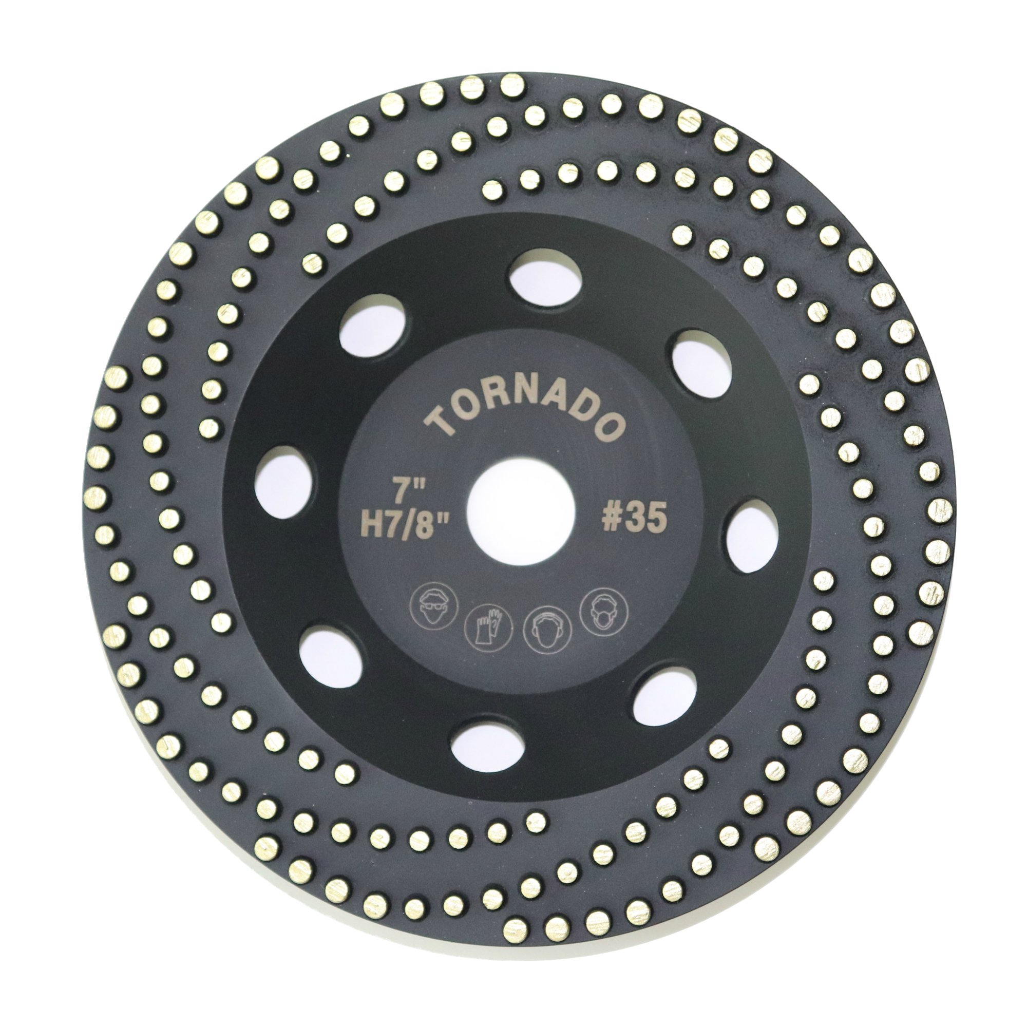 Trenion Tornado Disco de desbaste de copa de diamante de 7"para quitar cualquier hormigón con la tecnología más reciente de CDB (Tornado, 7")