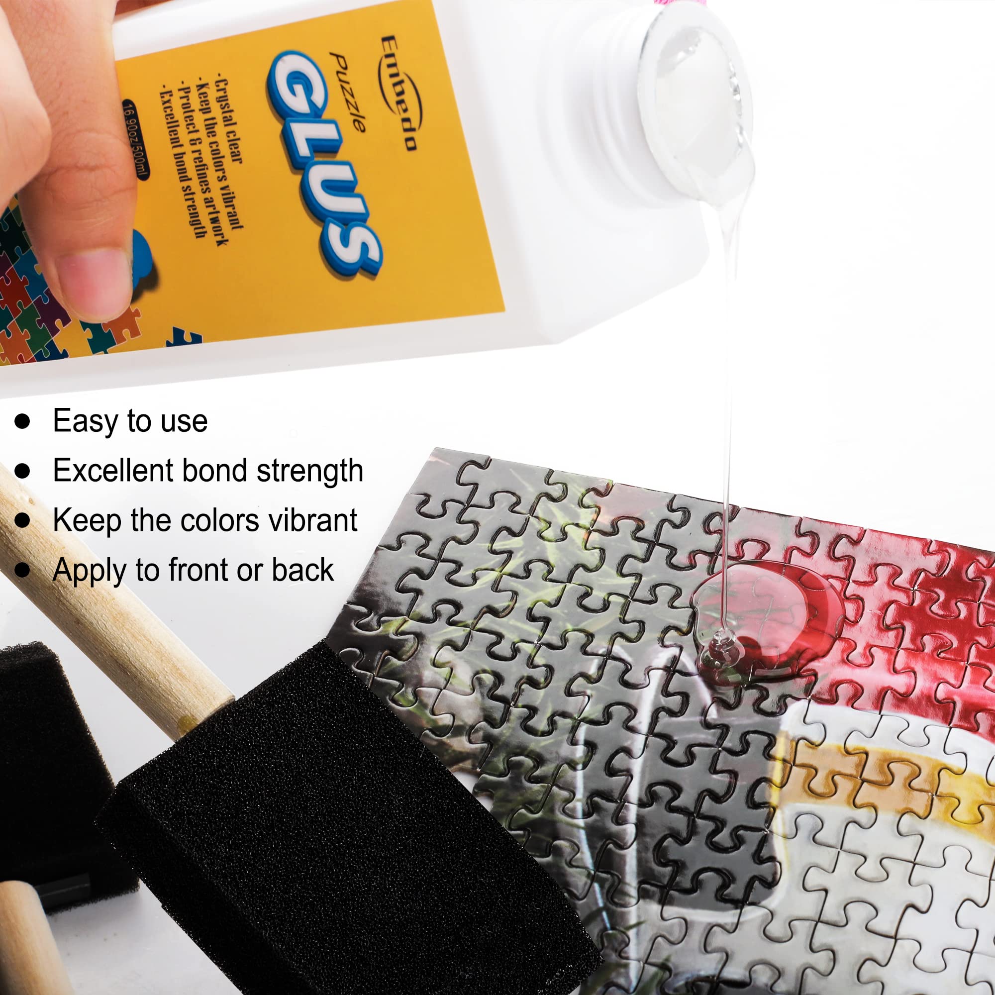 Colla Per Puzzle Trasparente – Kit 3 Bottiglie Da 100 Ml, Per 5000-6000 Pezzi - 2
