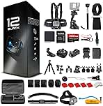 GoPro HERO12 (Hero 12) Black - Waterproof Action Camera with 5.3K HDR Video, 27MP Photos, 1/1.9