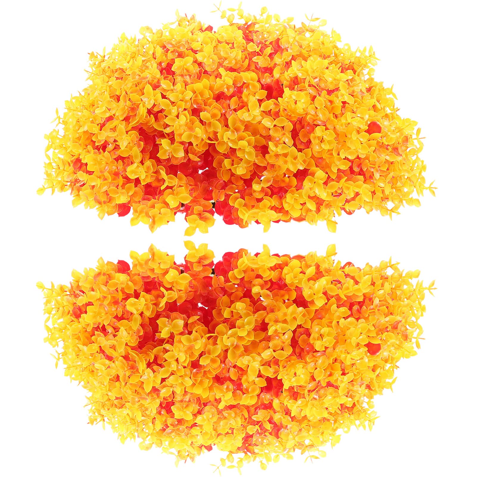 EXCEART Home Decor Artificial Topiary Balls Ceiling Topiary Eucalyptus Leaf Grass Faux Decorative Balls for Backyard Balcony Garden Wedding and Home Orange Fake Plants