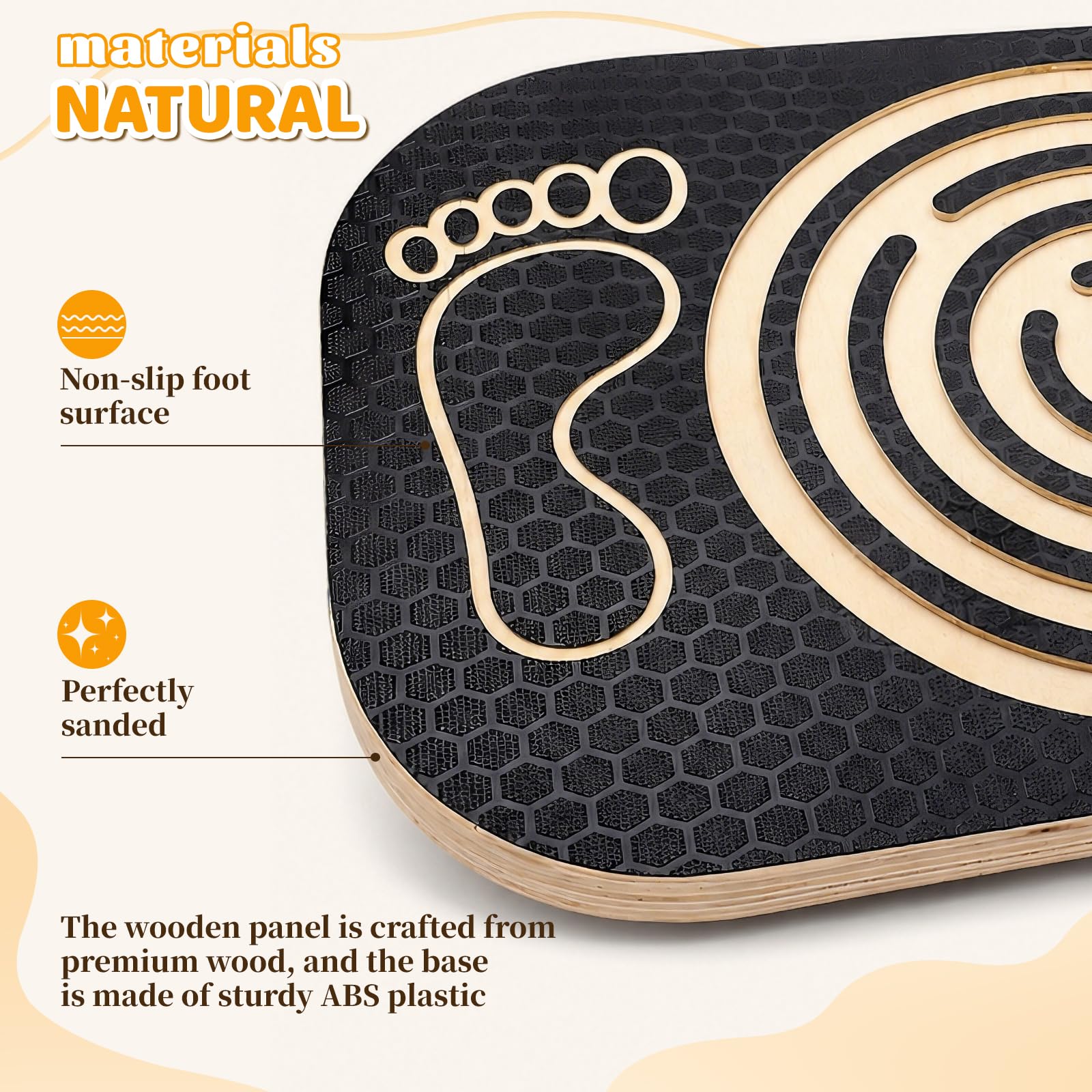 Balance Board in legno con labirinto, per bambini, per fitness e yoga, con labirinto a sfera, per sport interattivi in famiglia