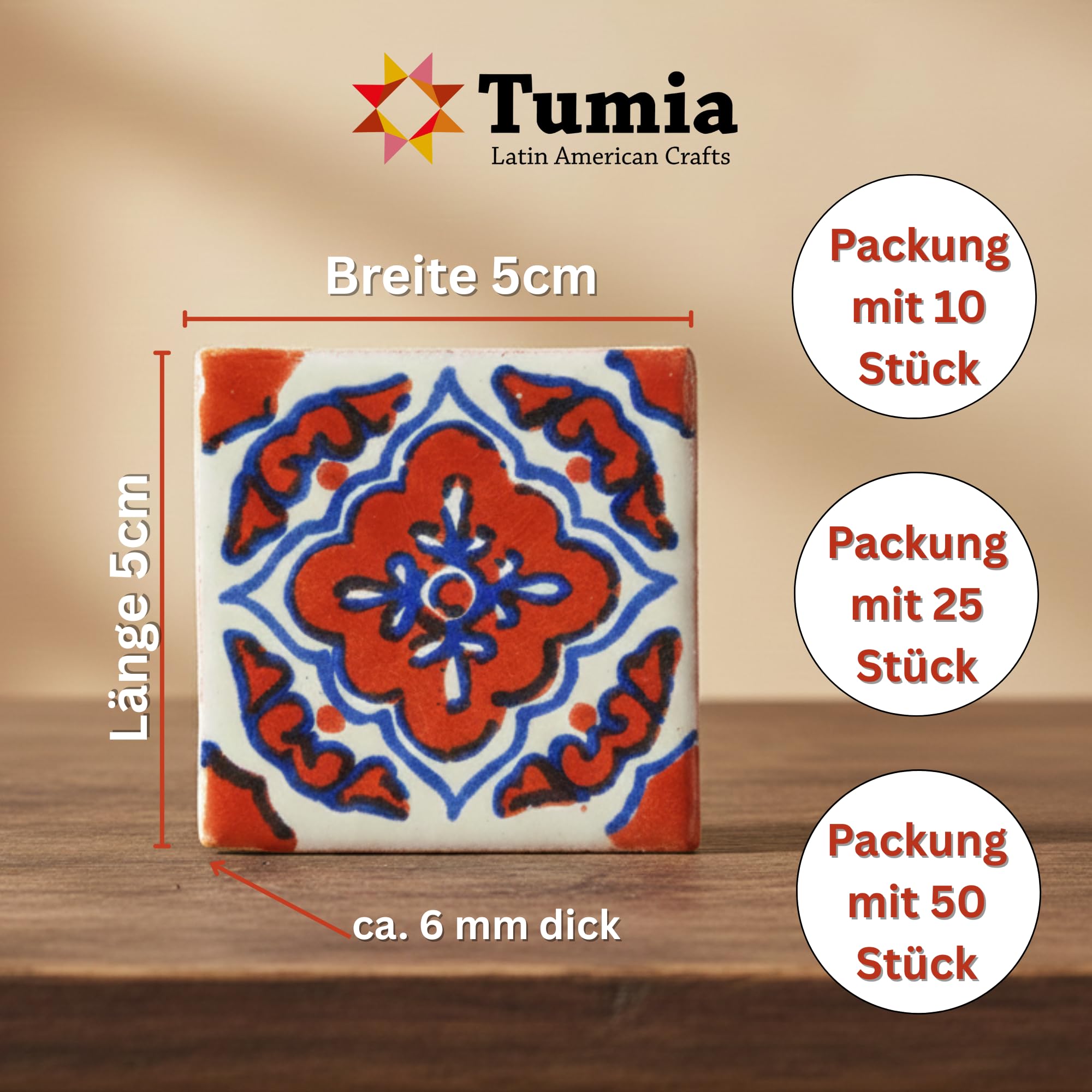 Tumia LAC Handgefertigte Mexikanische Talavera Fliesen Authentischer Stil Dani Keramikfliesen für Kunsthandwerk, Küchenrückwand, Wandfliesen und Heimwerker Projekte