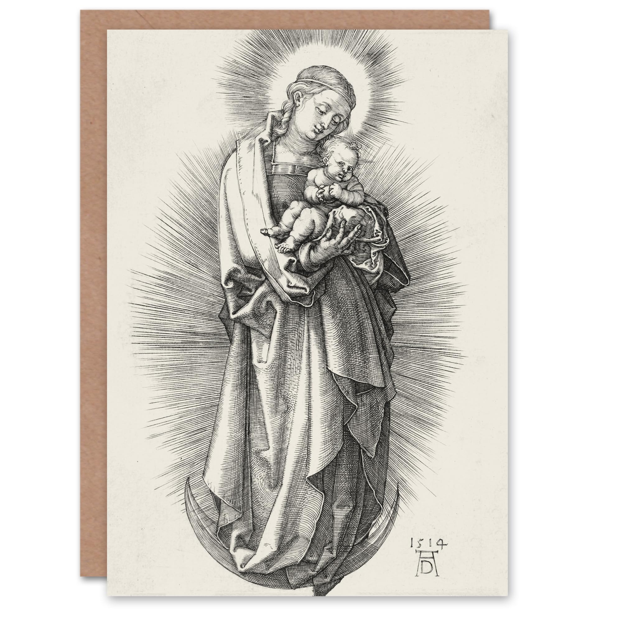 Artery8 Albrecht Durer Art Card The Virgin on a Crescent Moon