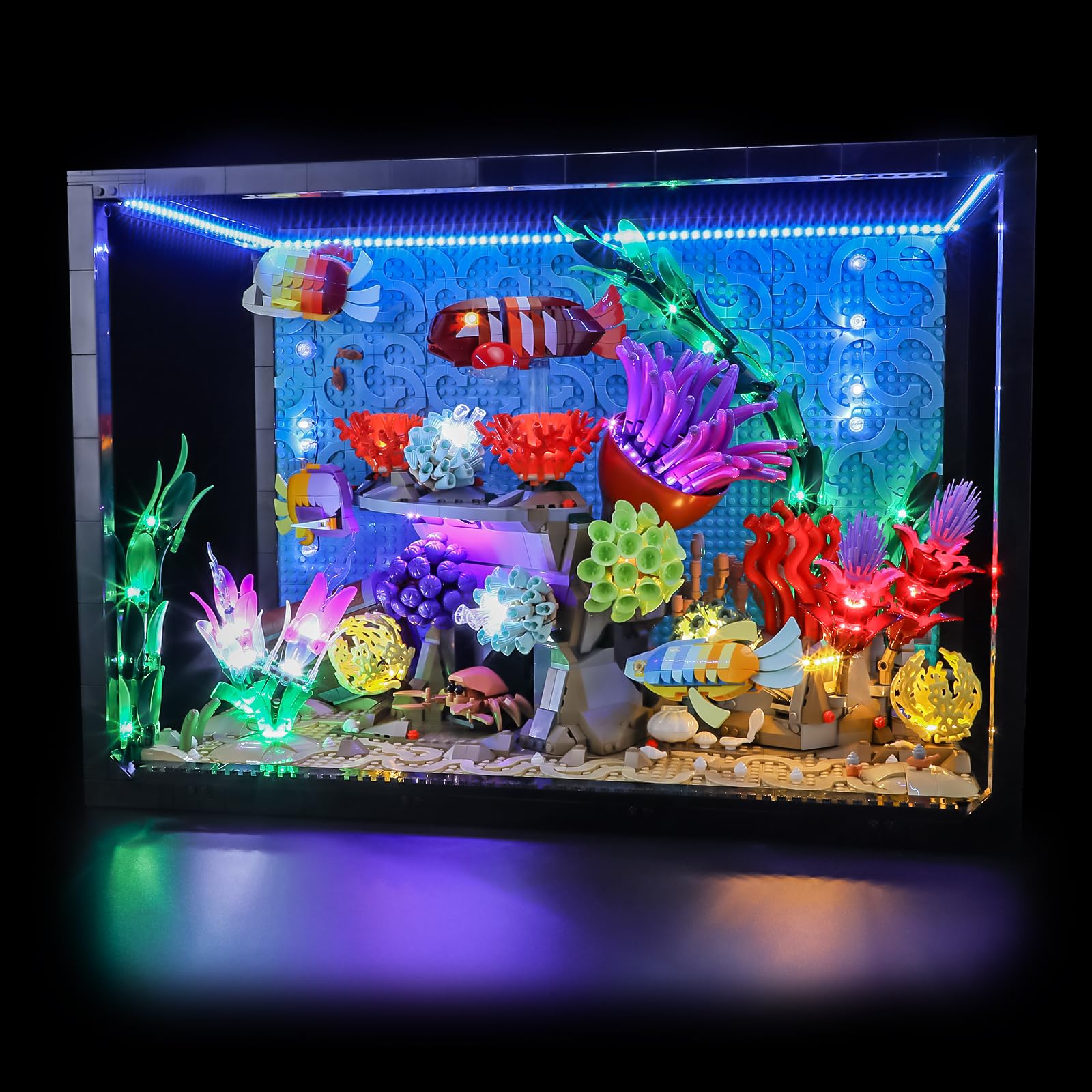 YEABRICKS LED Licht für Lego-10366 Icons Tropisches Aquarium Bausteine Modell (Bausteine Set Nicht enthalten)