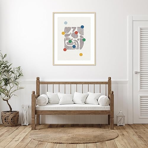 Miniatura 4 de Amanti Art Framed Wall Art Print 41x33 Retro Dots and Paper by THE MIUUS STUDIO, Abstract Wall Art, Modern Contemporary Decor, X-Large Poster