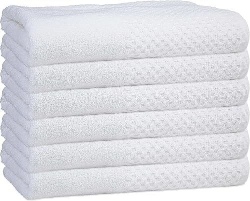 Miniatura 3 de Arkwright Eclipse - Toallas de mano irregulares blancas (caja a granel de 120, 3.5 librasdoz), toallas de baño perfectas de Almirante, toallas de