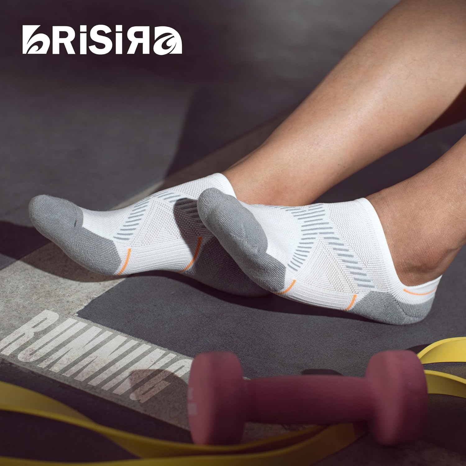 BRISIRA Bamboo Viscose Compression No Show Socks Men Athletic Running Extra Cushion Moisture Wicking No Blister Sport Low Cut - Image 6