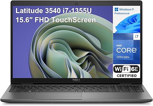 Dell Latitude 3540 Computadora portátil de negocios FHD con pantalla táctil de 15.6 pulgadas, Intel 10-Core i7-1355U de 13 generación hasta 5.0 GHz,