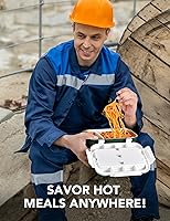 Vista 7 de EAST OAK Cordless Electric Lunch Box for Adults, Dark Green, 2-Layer