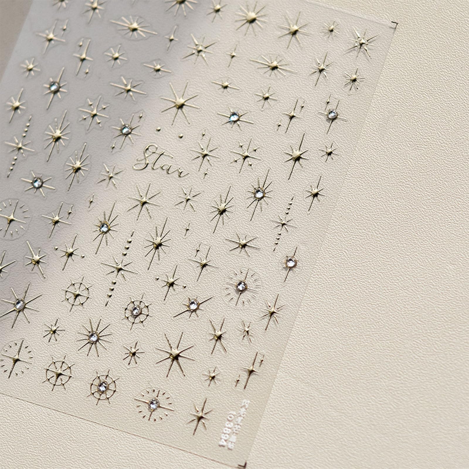 JMEOWIO 3D Nagelsticker Blauer Glitzer Nail Art Sticker