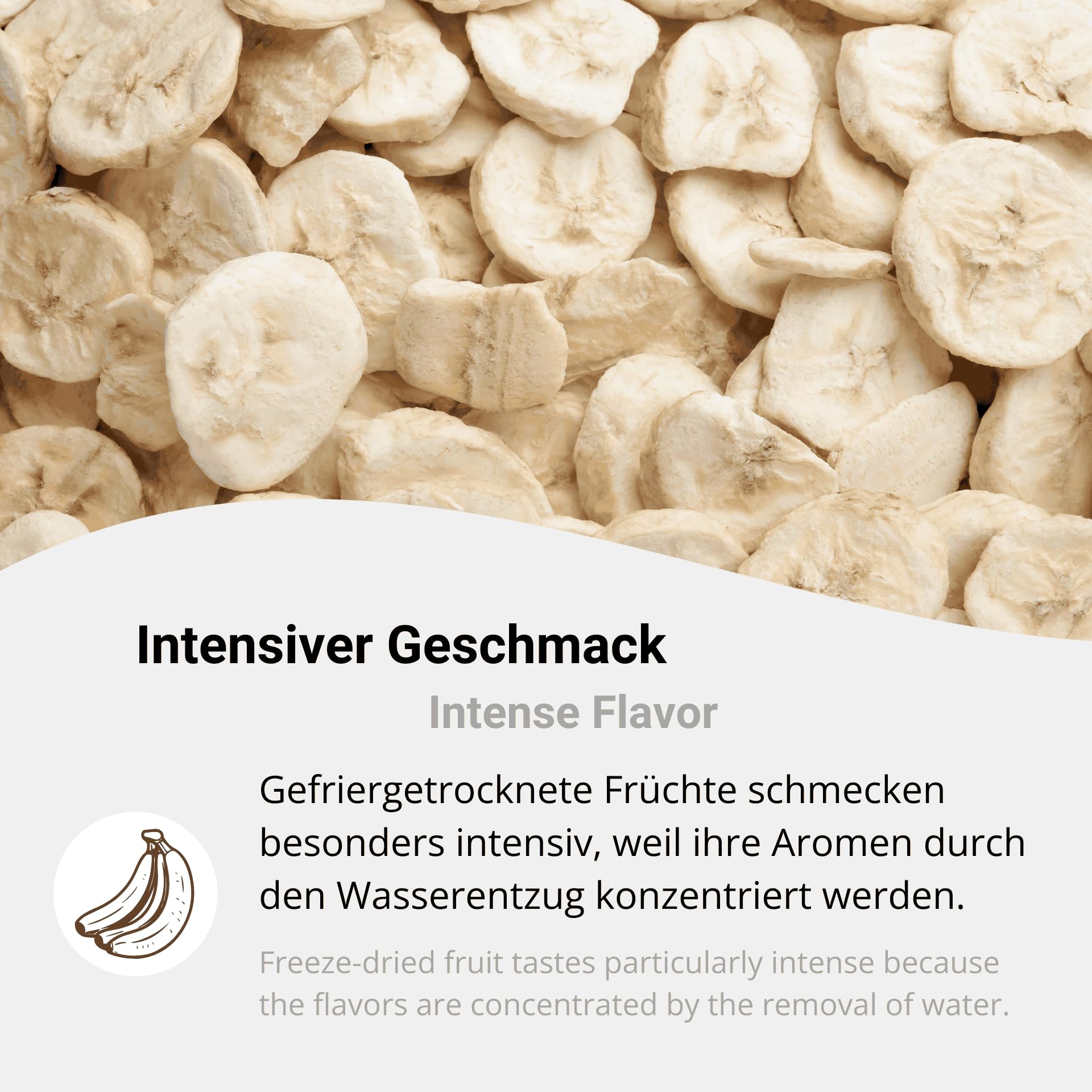 Gefriergetrocknete Bananen 750g Bananenscheiben, Knuspriger Snack in Scheiben, Ohne Zucker, Vegan