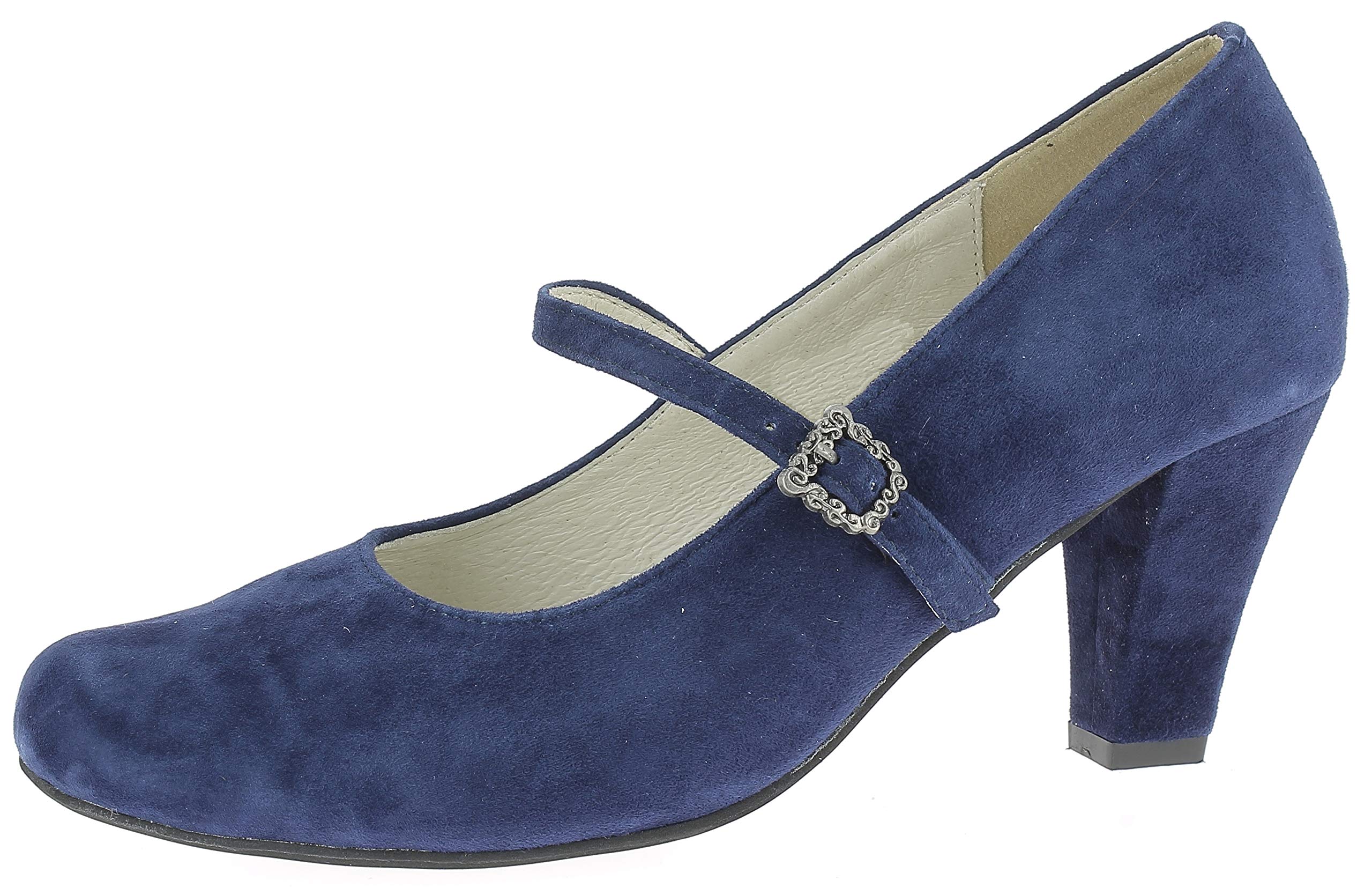 Hirschkogel Women's Damen Closed-Toe Pumps, d.Blau, 3 UK