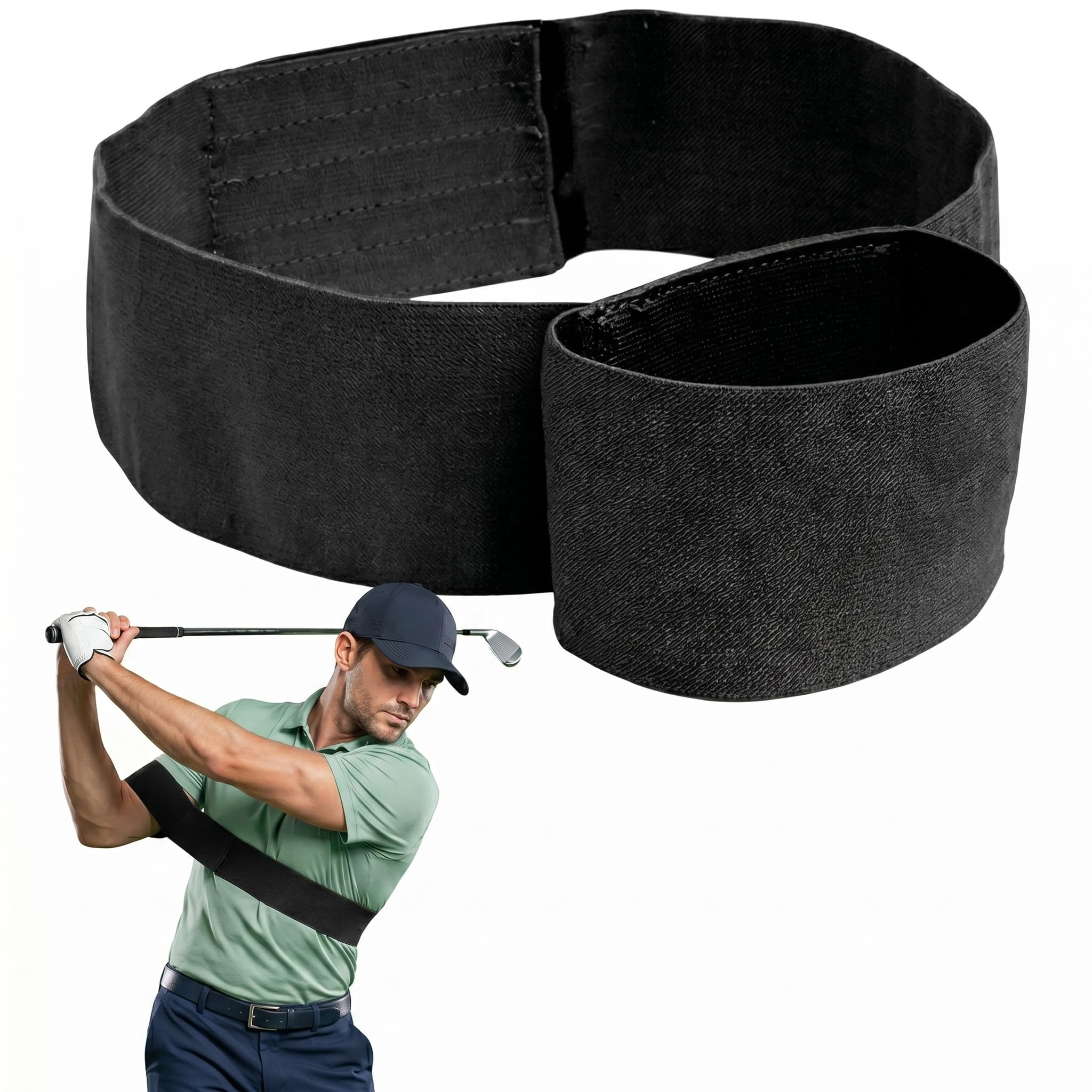 Slider - Banda de entrenamiento de golf y banda de swing de golf - Entrenador de oscilación ajustable para brazos, Slider Golf Training Aid, pulsera de corrección elástica para entrenamiento en