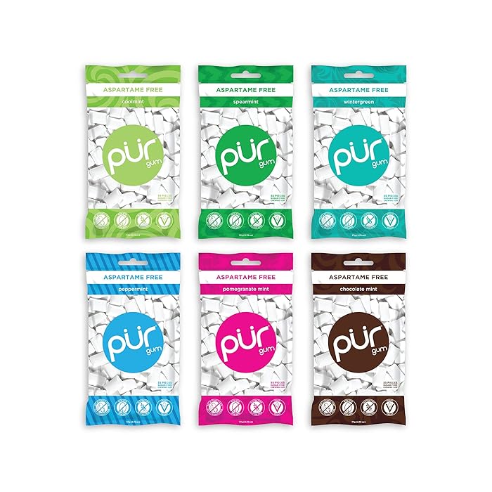 Buy PUR Gum Sugar Free Chewing Gum with Xylitol, Aspartame Free