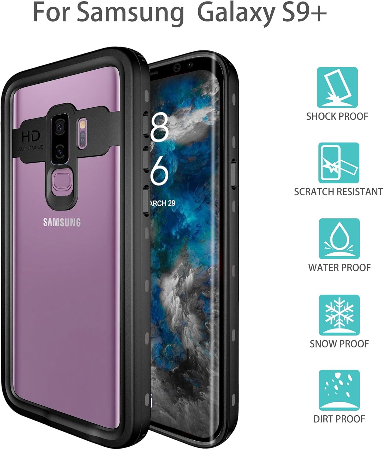 Designed for Galaxy S9 Plus Case, Waterproof Case Liberia Ubuy