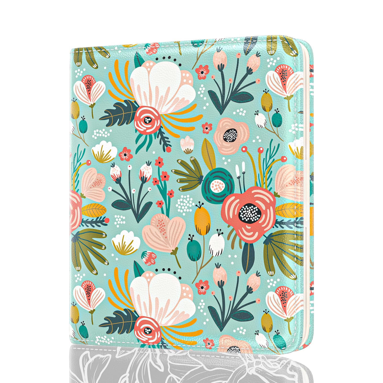 Rouidr Womens Wallet, RFID Small Slim Wallet for Women, Cute Bifold Leather Pocket Credit Card Holder Ladies Mini Purse with Zipper Coin Pocket & ID