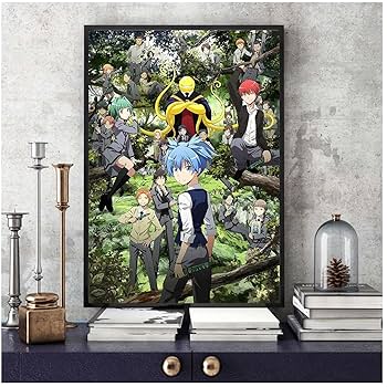 だいたいぜんぶ展限定壁掛けポスター Amazon｜暗殺教室アニメポスター壁アートキャンバス額縁現代家族